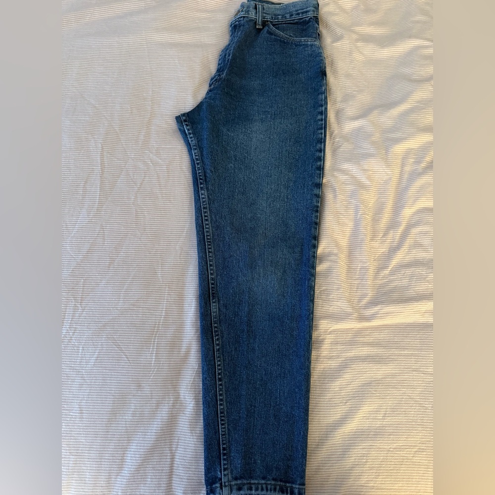 Wrangler High Rise Denim Jeans - Classic Blue - Picture 2 of 4